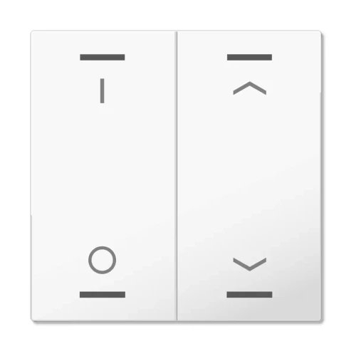 BE-TAL63W204.D1 MDT klawisz do KNX przycisku Light 63 2-krotnego, biały studyjny (studio white) połysk, przełącznik i żaluzje