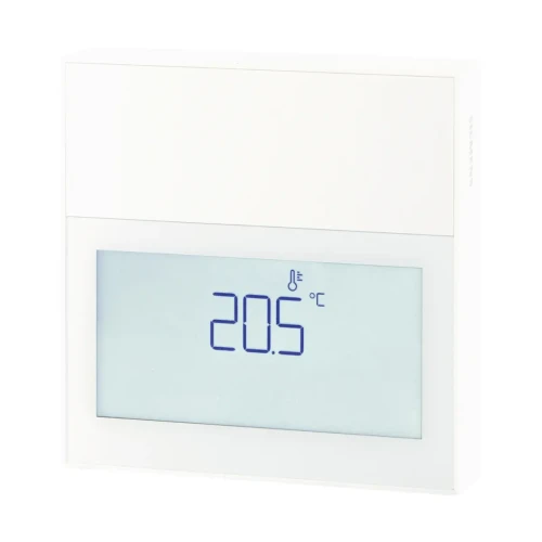 QAA2160D Pomieszczeniowy czujnik temperatury, wyjście 0..10 / 0..5 / 2..10 V lub 4..20 / 0..20 / 0..10 mA, 0..50 [°C], IP30, biały, z wyświetlaczem