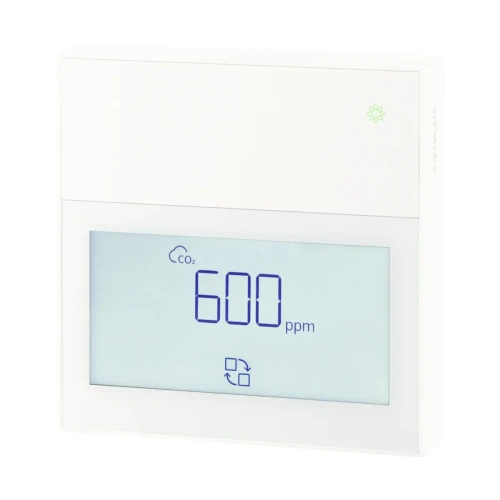 QPA2260D Pomieszczeniowy czujnik jakości powietrza CO2 i TVOC, CO2 400..5000 ppm, 2 wyjścia 0..10 / 0..5 / 2..10 V lub 4..20 / 0..20 / 0..10 mA, IP30, biały, z wyświetlaczem